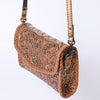 ADBG1133 American Darling Hand Tooled Floral Leather Crossbody Bag Western Purse