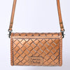 ADBG1133 American Darling Hand Tooled Floral Leather Crossbody Bag Western Purse