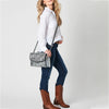 ADBG1133 American Darling Hand Tooled Floral Leather Crossbody Bag Western Purse