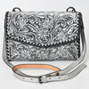 ADBG1133 American Darling Hand Tooled Floral Leather Crossbody Bag Western Purse