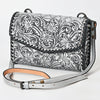 ADBG1133 American Darling Hand Tooled Floral Leather Crossbody Bag Western Purse