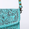 ADBG1133 American Darling Hand Tooled Floral Leather Crossbody Bag Western Purse