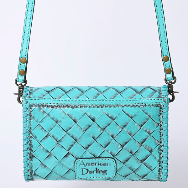 ADBG1133 American Darling Hand Tooled Floral Leather Crossbody Bag Western Purse