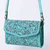 ADBG1133 American Darling Hand Tooled Floral Leather Crossbody Bag Western Purse