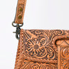 ADBG1134 American Darling Hand Tooled Floral Leather Wallet Bag Clutch & Crossbody Handbag