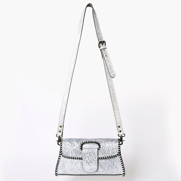 ADBG1134 American Darling Hand Tooled Floral Leather Wallet Bag Clutch & Crossbody Handbag