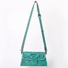ADBG1134 American Darling Hand Tooled Floral Leather Wallet Bag Clutch & Crossbody Handbag