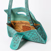 ADBG1134 American Darling Hand Tooled Floral Leather Wallet Bag Clutch & Crossbody Handbag