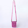 ADBG1135 American Darling Pink Hand Tooled Floral Leather Cell Phone Bag Crossbody