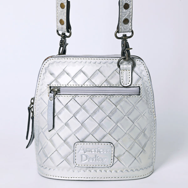 ADBG1136 American Darling Hand Tooled Floral Leather Crossbody Bag