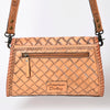 ADBG1137 American Darling Hand Tooled Floral Leather Clutch & Crossbody Purse