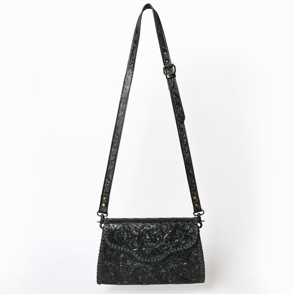 ADBG1137 American Darling Hand Tooled Floral Leather Clutch & Crossbody Purse