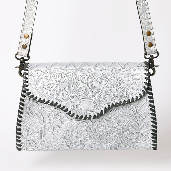 ADBG1137 American Darling Hand Tooled Floral Leather Clutch & Crossbody Purse