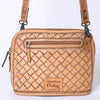 ADBG1138 American Darling Hand Tooled Floral Leather Crossbody Bag Western Purse