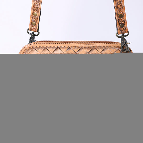 ADBG1138 American Darling Hand Tooled Floral Leather Crossbody Bag Western Purse