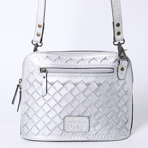 ADBG1138 American Darling Hand Tooled Floral Leather Crossbody Bag Western Purse
