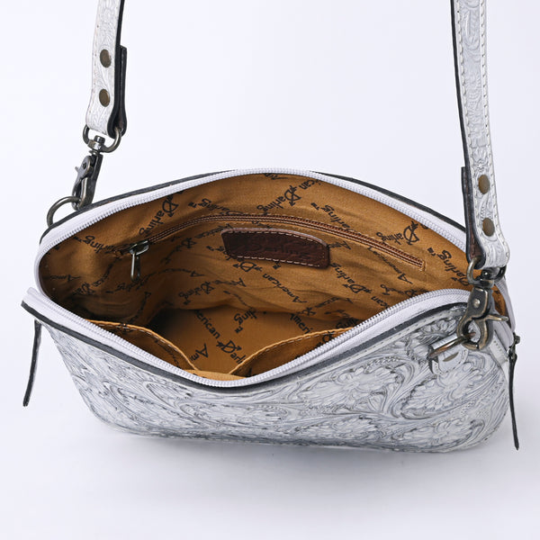 ADBG1138 American Darling Hand Tooled Floral Leather Crossbody Bag Western Purse