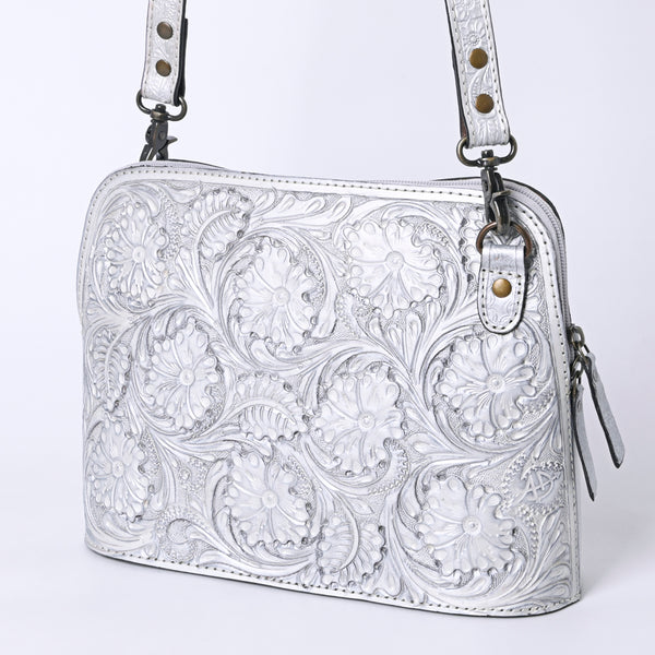 ADBG1138 American Darling Hand Tooled Floral Leather Crossbody Bag Western Purse