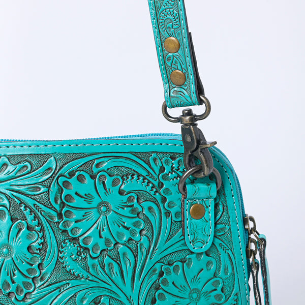 ADBG1138 American Darling Hand Tooled Floral Leather Crossbody Bag Western Purse