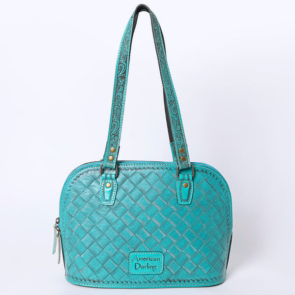 ADBG1139 American Darling Hand Tooled Floral Leather Tote Bag Western Purse