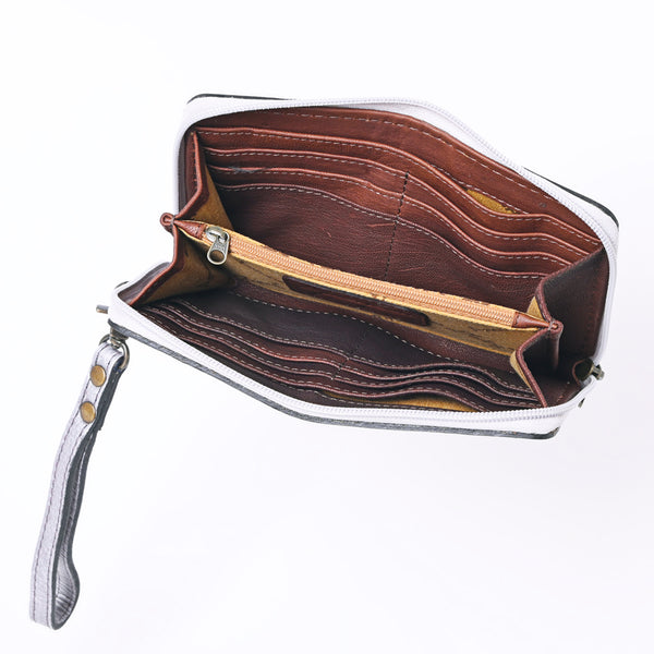 ADBG1140 American Darling Hand-Tooled Western Leather Clutch Bag - Genuine Carved Artisan Women Wristlet