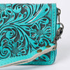 ADBG1140 American Darling Hand-Tooled Western Leather Clutch Bag - Genuine Carved Artisan Women Wristlet