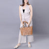 ADBG1141 American Darling Hand Tooled Leather Tote -Western Floral Carved Purse