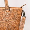 ADBG1141 American Darling Hand Tooled Leather Tote -Western Floral Carved Purse