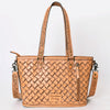 ADBG1141 American Darling Hand Tooled Leather Tote -Western Floral Carved Purse