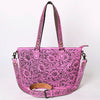 ADBG1141 American Darling Pink Hand Tooled Leather Tote -Western Floral Purse