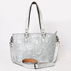ADBG1141 American Darling Hand Tooled Leather Tote -Western Floral Carved Purse