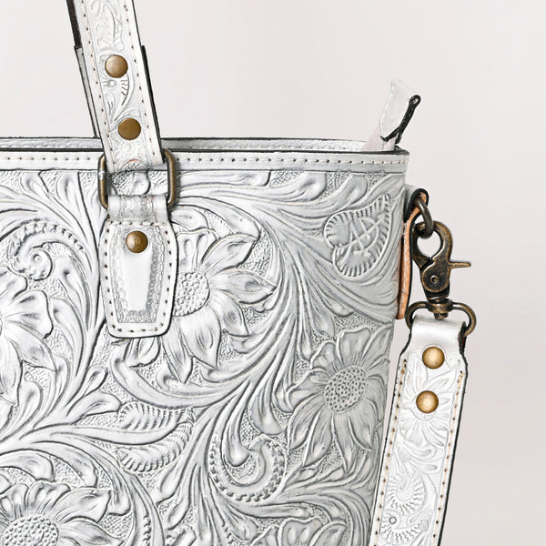 ADBG1141 American Darling Hand Tooled Leather Tote -Western Floral Carved Purse