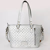 ADBG1141 American Darling Hand Tooled Leather Tote -Western Floral Carved Purse