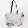 ADBG1141 American Darling Hand Tooled Leather Tote -Western Floral Carved Purse