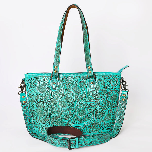 ADBG1141 American Darling Hand Tooled Leather Tote -Western Floral Carved Purse