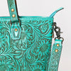 ADBG1141 American Darling Hand Tooled Leather Tote -Western Floral Carved Purse