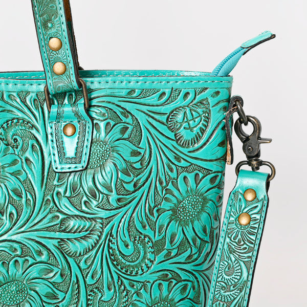 ADBG1141 American Darling Hand Tooled Leather Tote -Western Floral Carved Purse