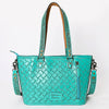 ADBG1141 American Darling Hand Tooled Leather Tote -Western Floral Carved Purse