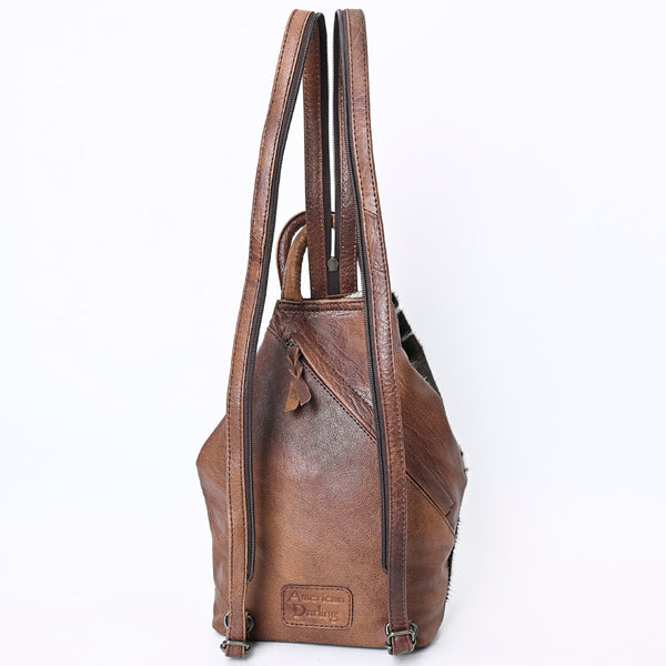 ADBG996 American Darling Hair-On Cowhide Western Leather Backpack - Handcrafted Rugged Luxury