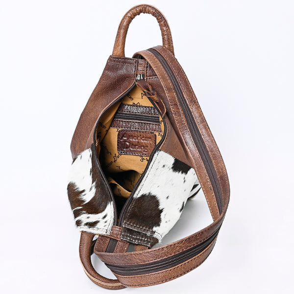 ADBG996 American Darling Hair-On Cowhide Western Leather Backpack - Handcrafted Rugged Luxury