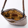 ADBG966 American Darling Crocodile Embossed Leather Western Bucket Crossbody Bag