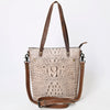 ADBG969 American Darling Exotic Embossed Leather Crossbody Vertical Tote Bag