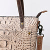 ADBG969 American Darling Exotic Embossed Leather Crossbody Vertical Tote Bag