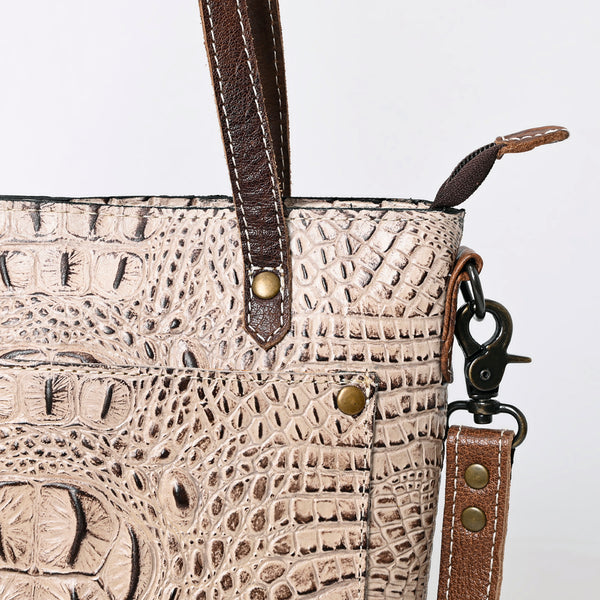 ADBG969 American Darling Exotic Embossed Leather Crossbody Vertical Tote Bag