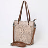 ADBG969 American Darling Exotic Embossed Leather Crossbody Vertical Tote Bag