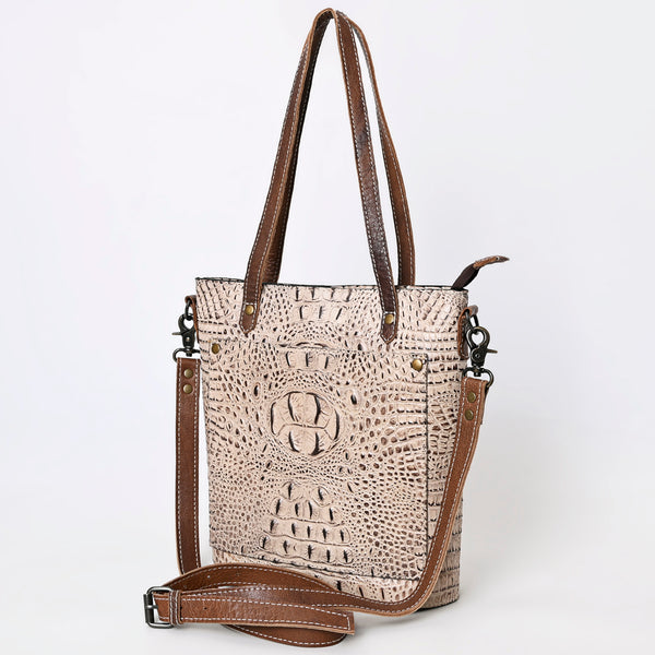 ADBG969 American Darling Exotic Embossed Leather Crossbody Vertical Tote Bag