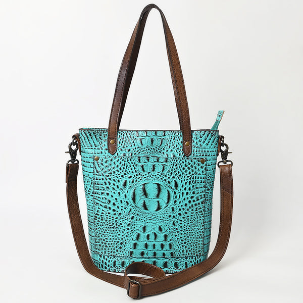 ADBG969 American Darling Exotic Embossed Leather Crossbody Vertical Tote Bag