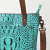 ADBG969 American Darling Exotic Embossed Leather Crossbody Vertical Tote Bag