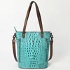 ADBG969 American Darling Exotic Embossed Leather Crossbody Vertical Tote Bag