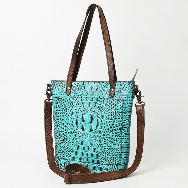 ADBG969 American Darling Exotic Embossed Leather Crossbody Vertical Tote Bag